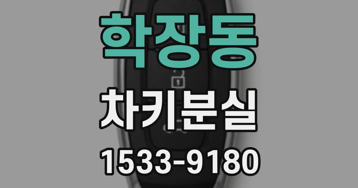 학장동 차키분실