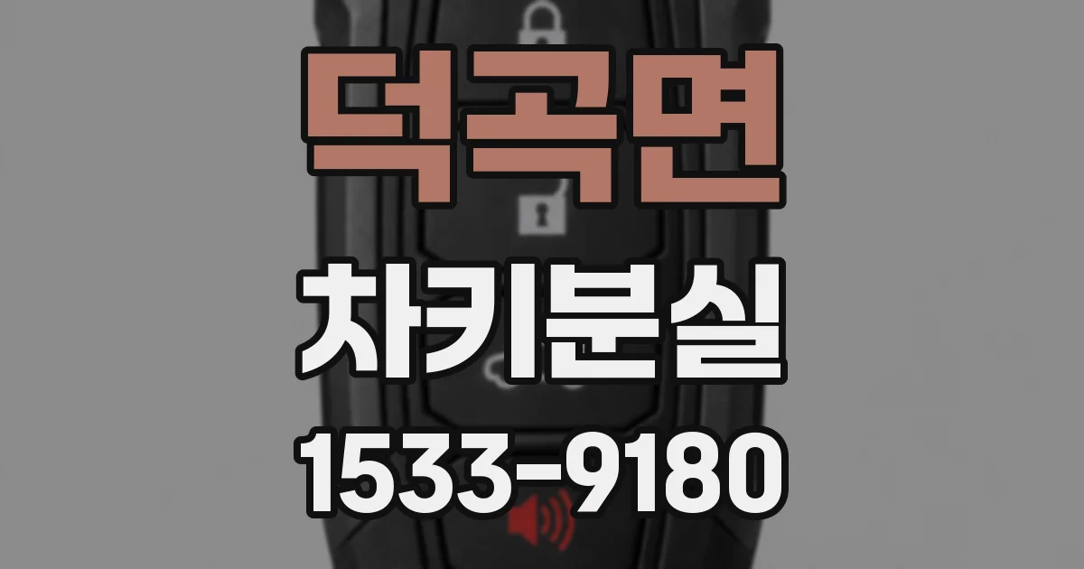덕곡면 차키분실