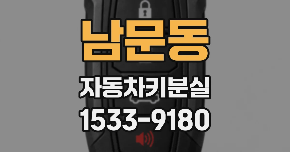 남문동 자동차키분실