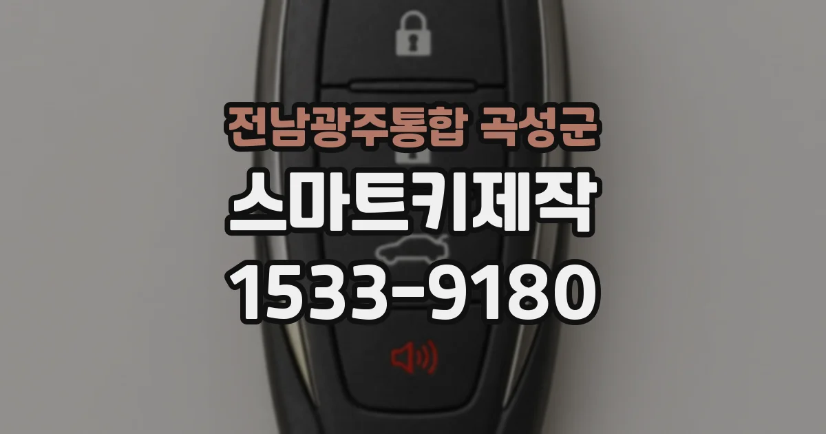 전남광주통합 곡성군 스마트키제작