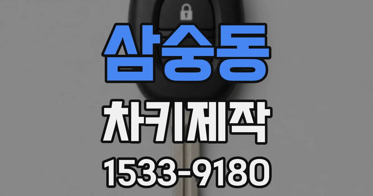 삼숭동 차키제작