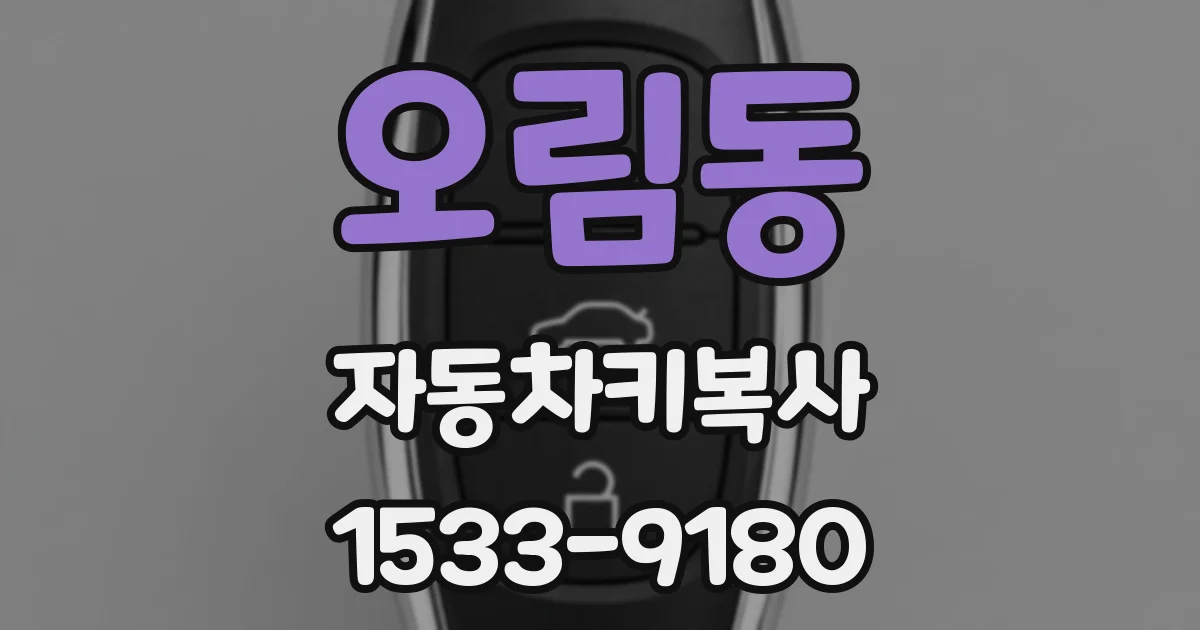 오림동 자동차키복사