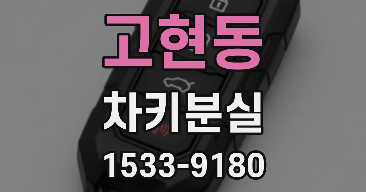 고현동 차키분실