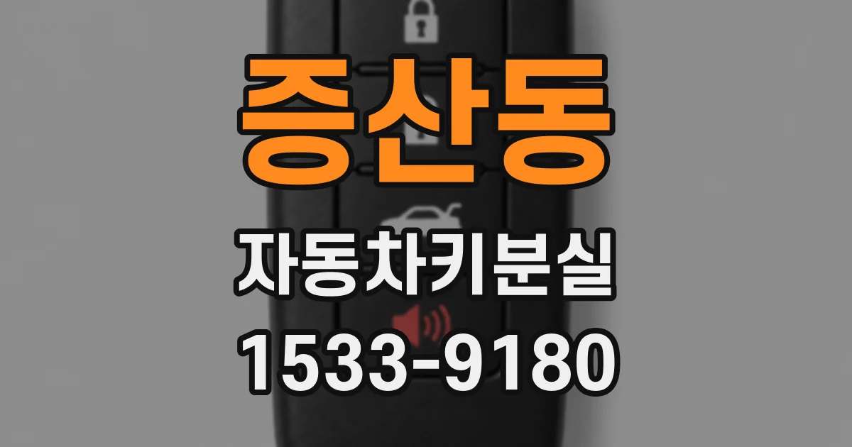 증산동 자동차키분실