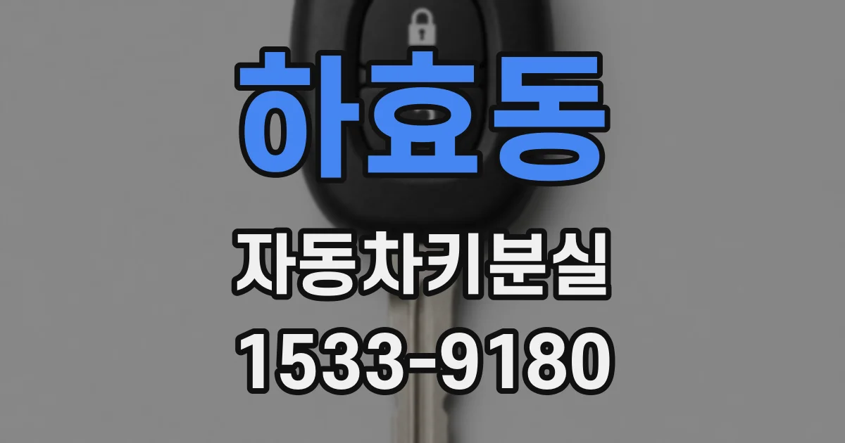 하효동 자동차키분실