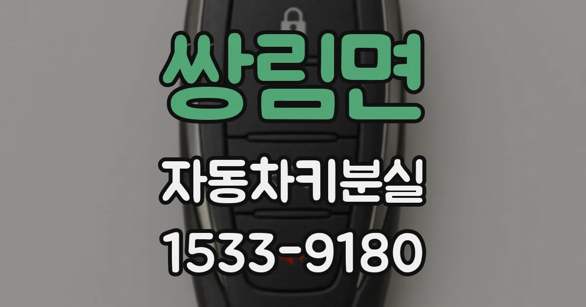 쌍림면 자동차키분실