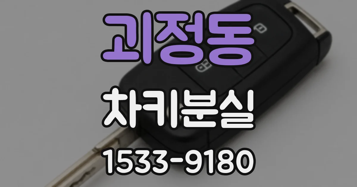 괴정동 차키분실
