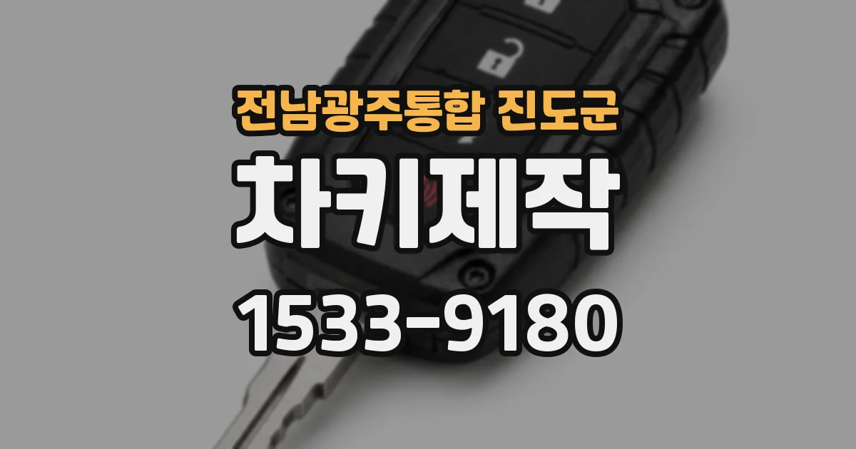 전남광주통합 진도군 차키제작