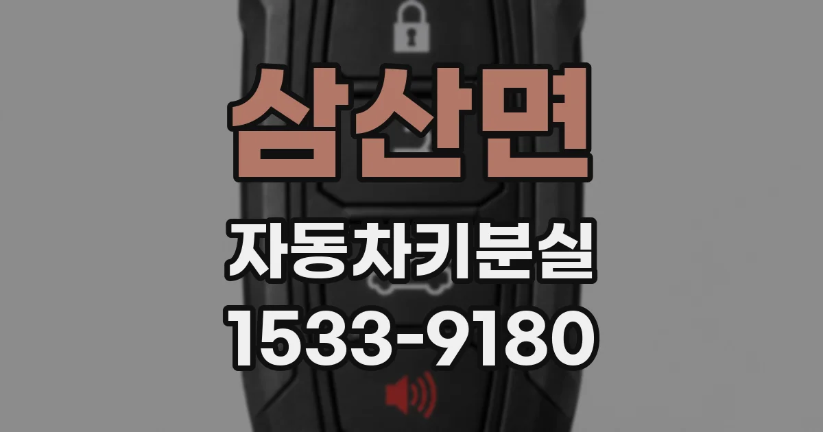 삼산면 자동차키분실