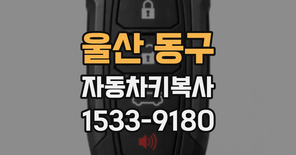 울산 동구 자동차키복사