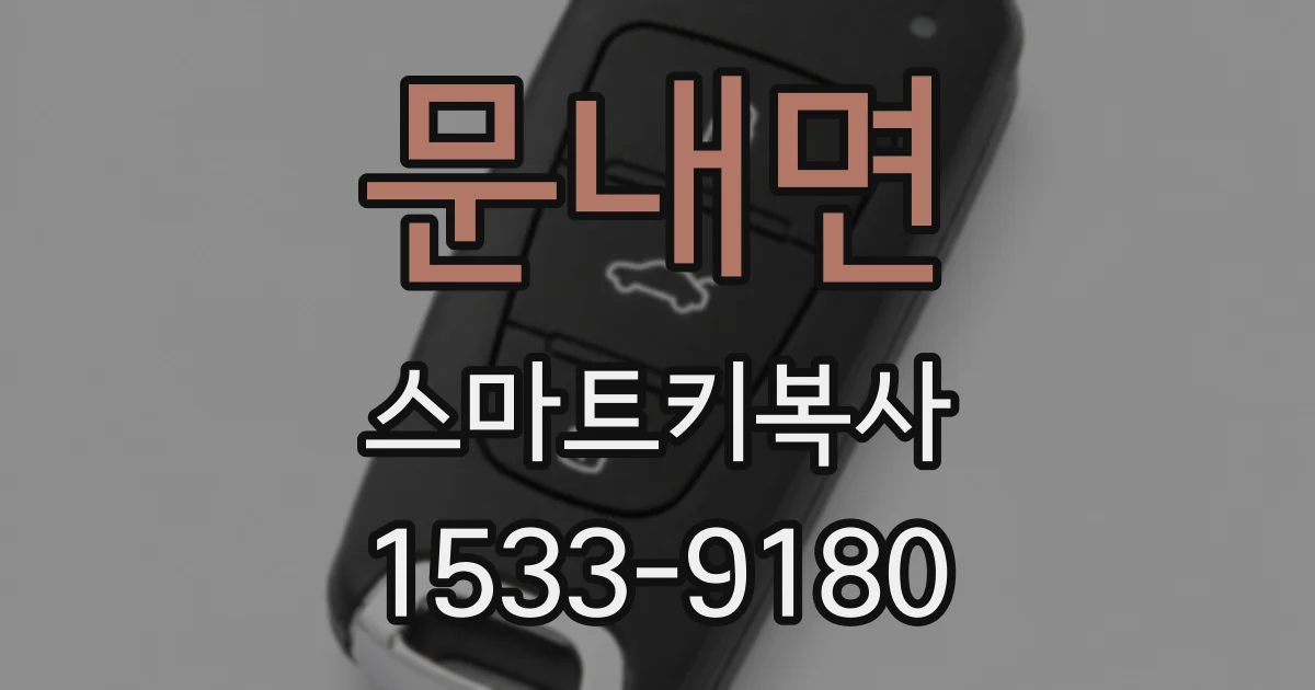 문내면 스마트키복사