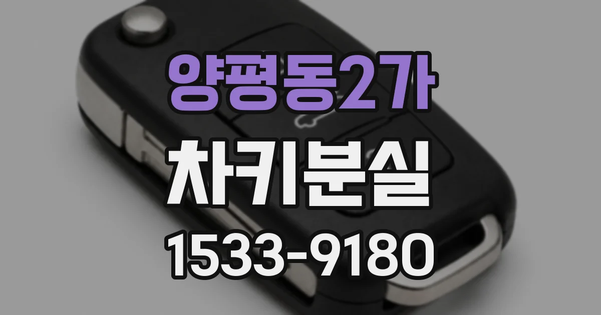 양평동2가 차키분실
