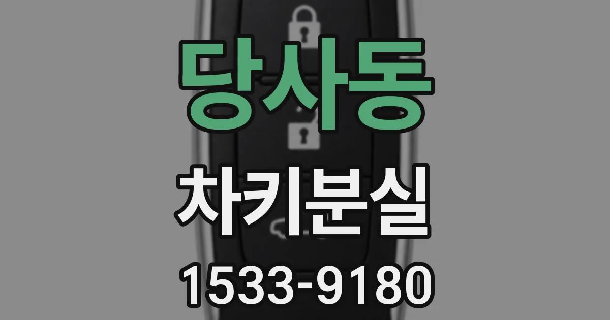 당사동 차키분실