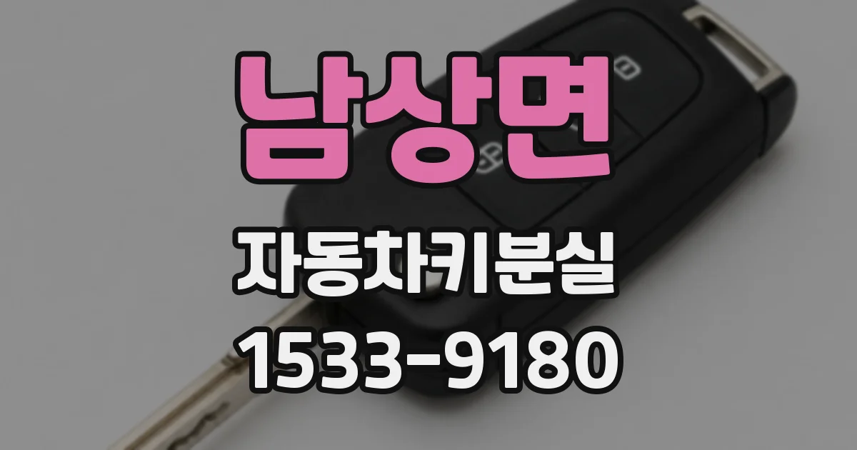 남상면 자동차키분실