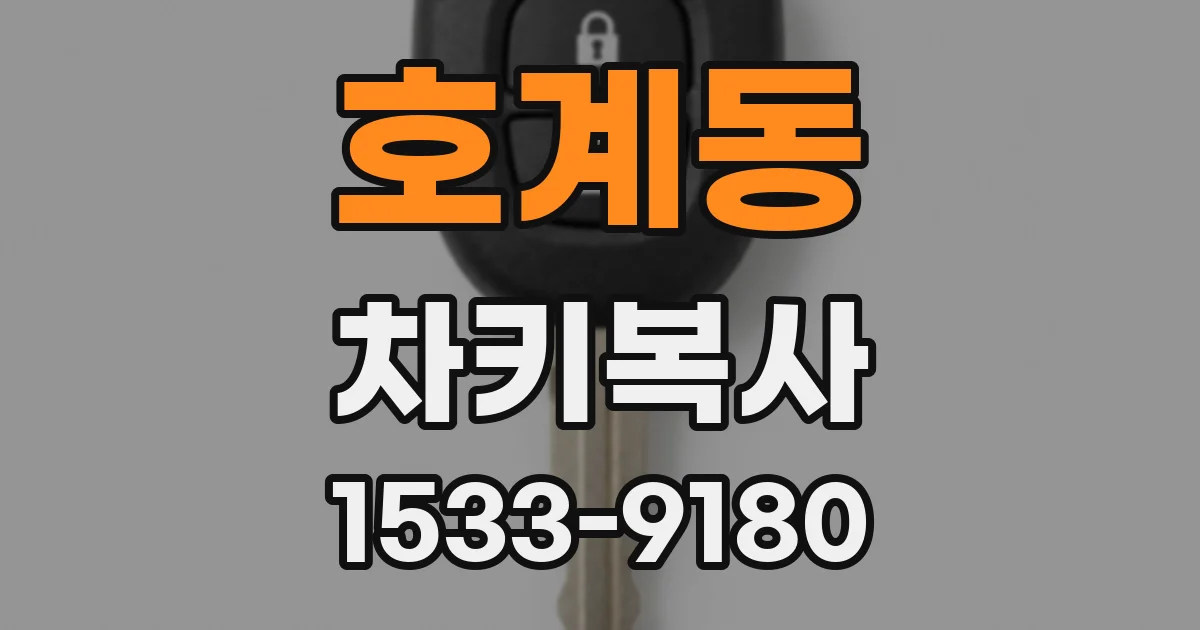 호계동 차키복사