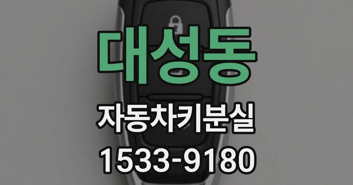 대성동 자동차키분실