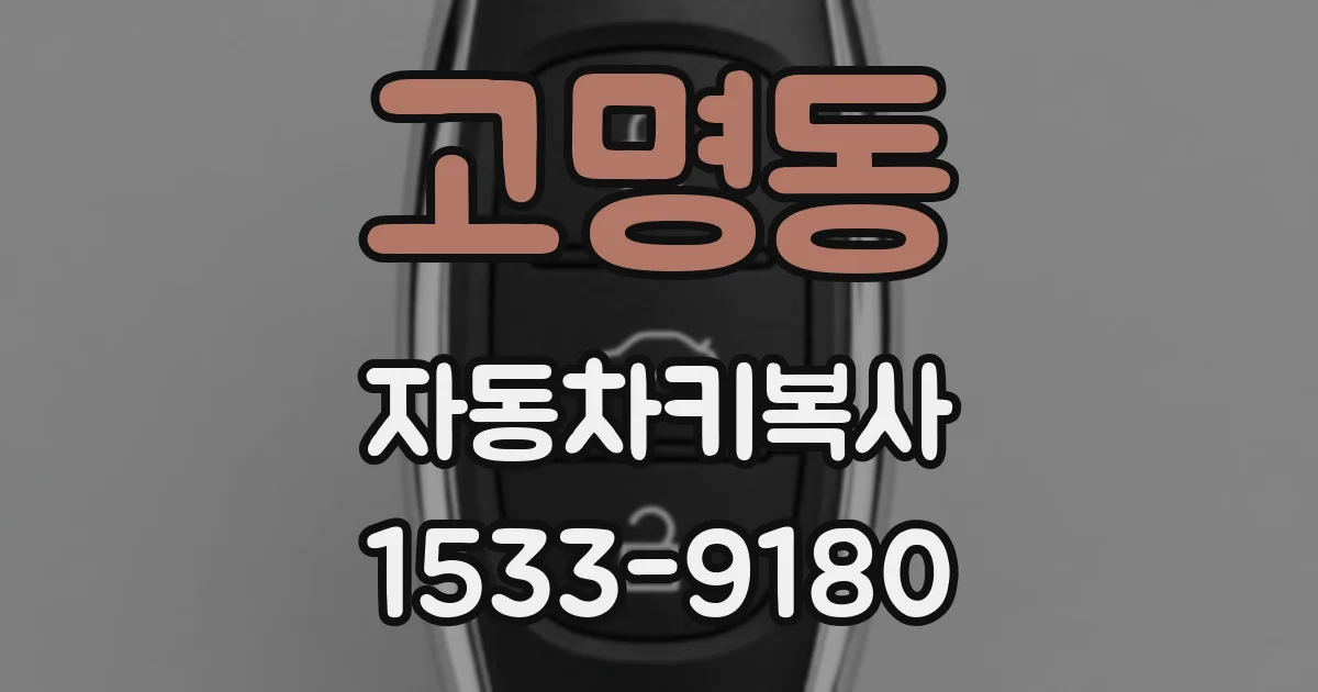 고명동 자동차키복사