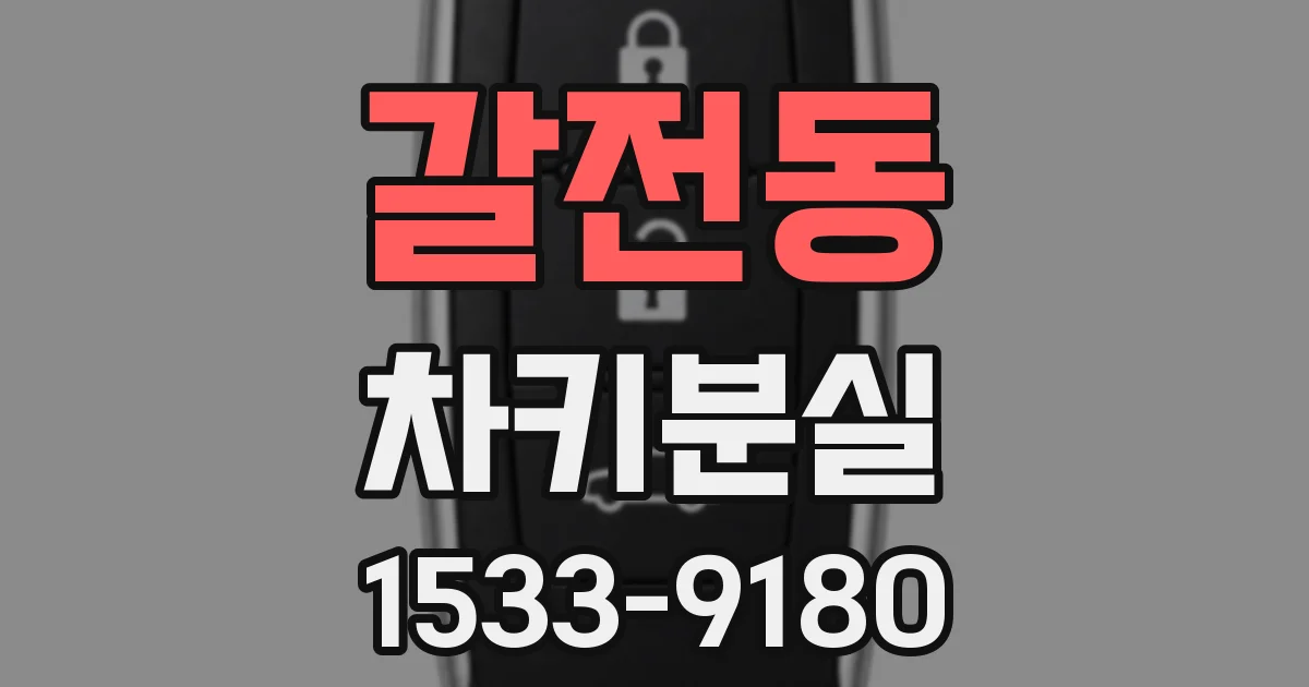 갈전동 차키분실