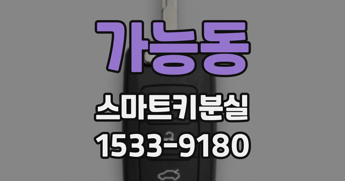 가능동 스마트키분실