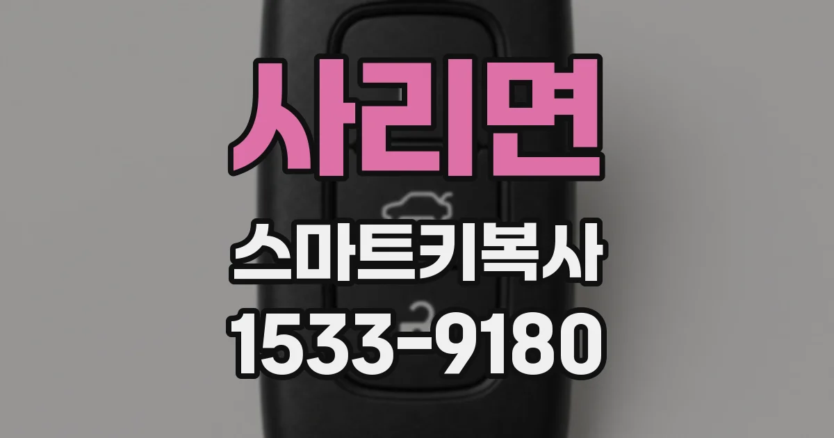 사리면 스마트키복사