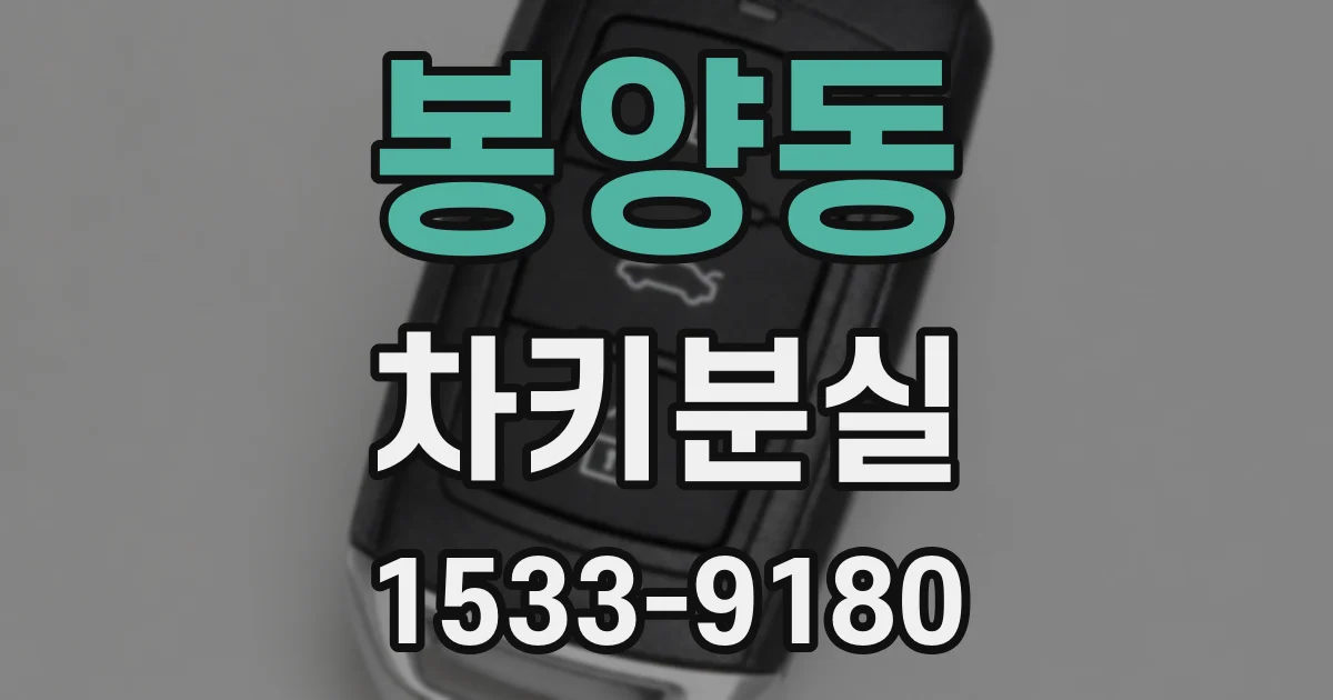 봉양동 차키분실