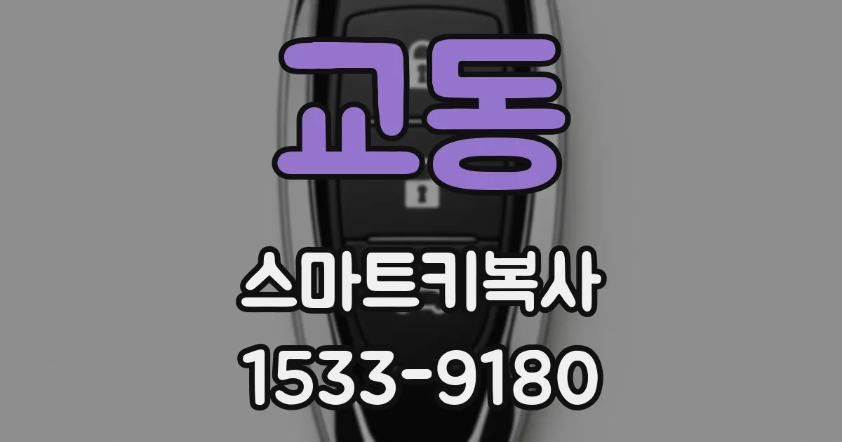 교동 스마트키복사