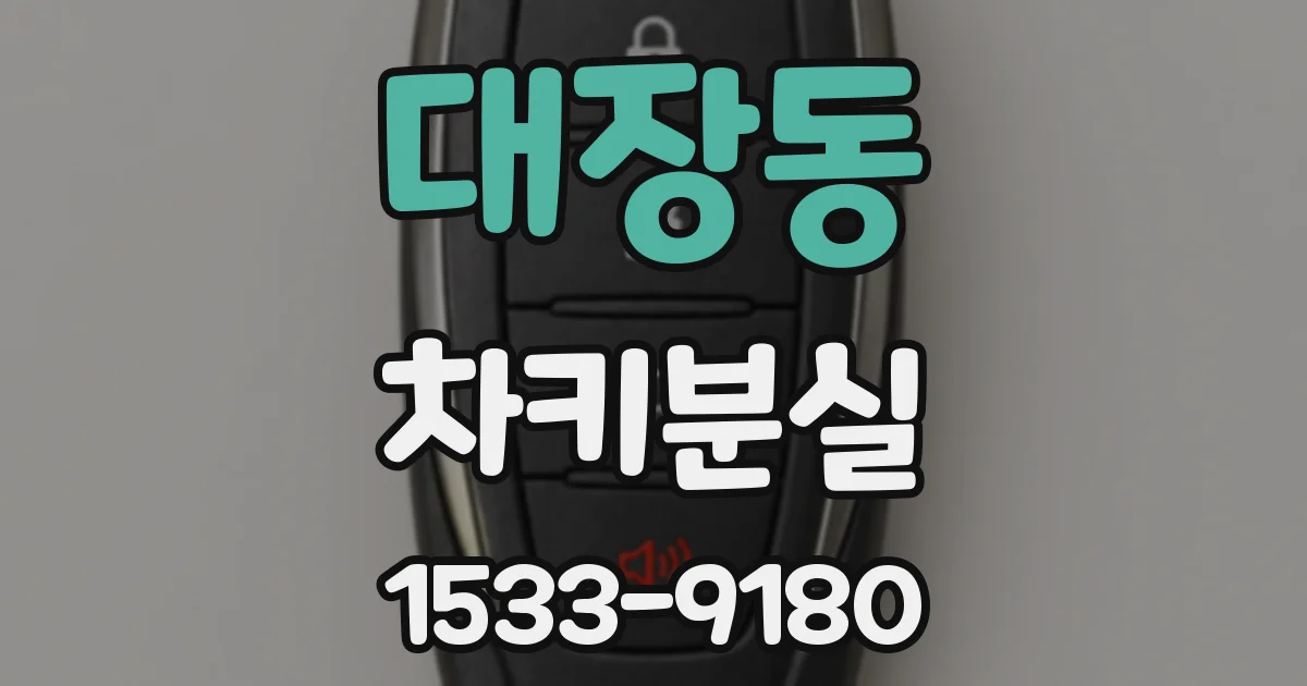 대장동 차키분실