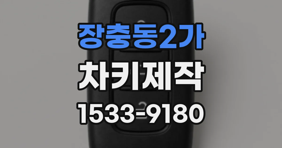 장충동2가 차키제작