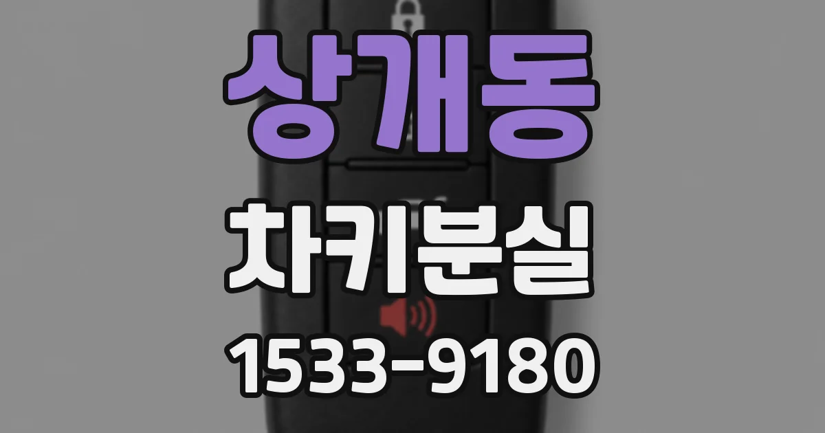 상개동 차키분실