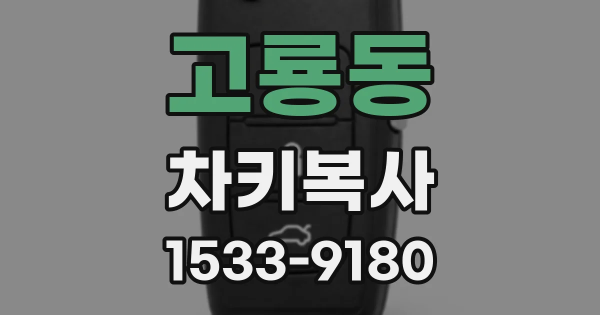 고룡동 차키복사