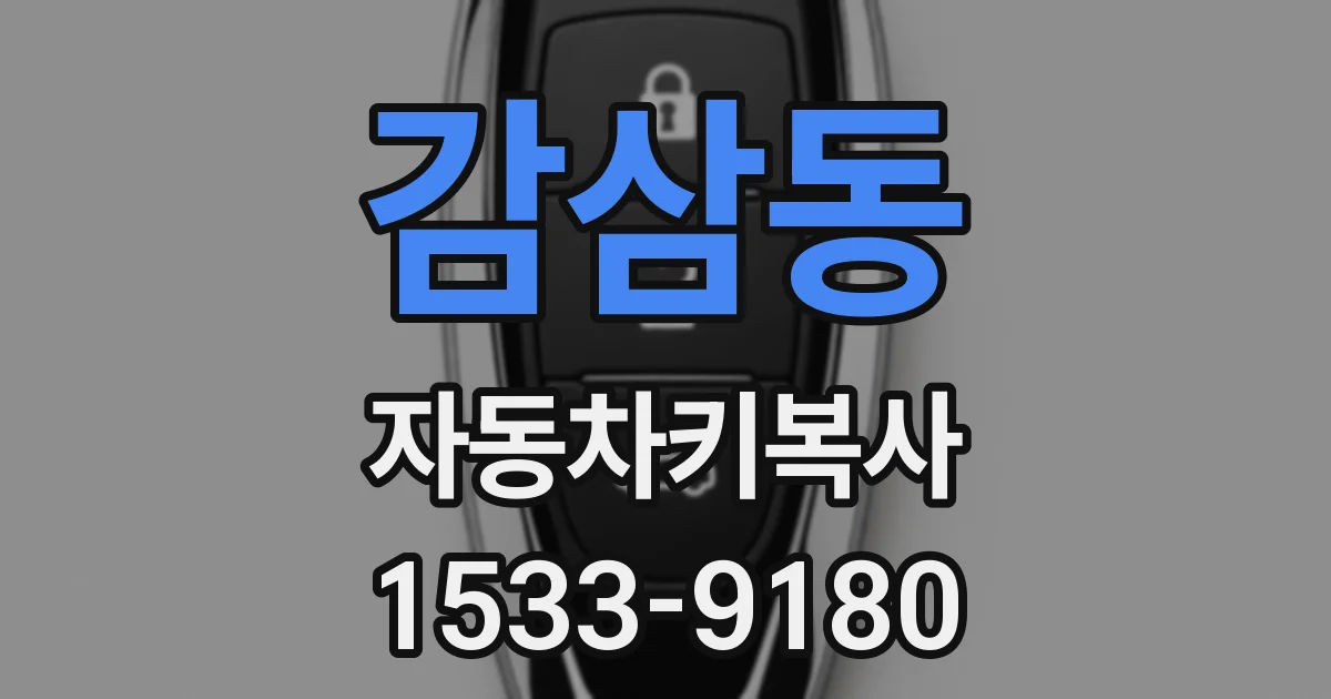 감삼동 자동차키복사