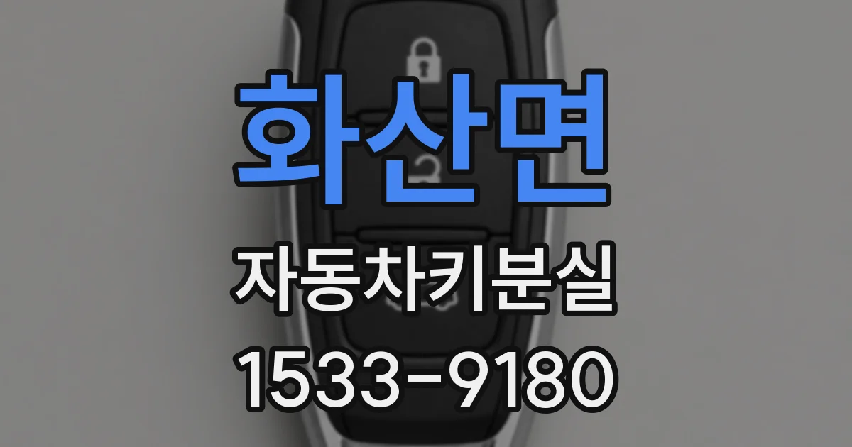 화산면 자동차키분실
