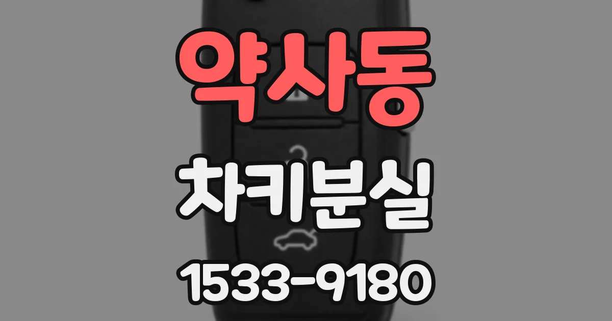 약사동 차키분실