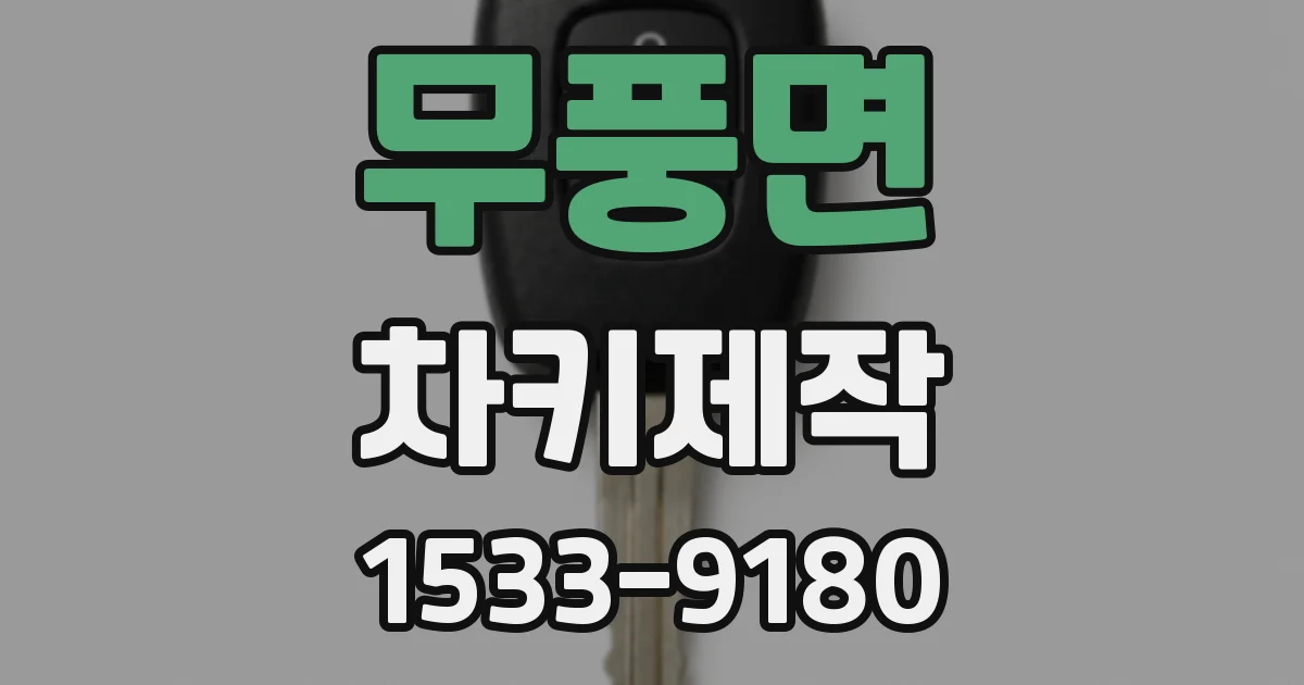 무풍면 차키제작