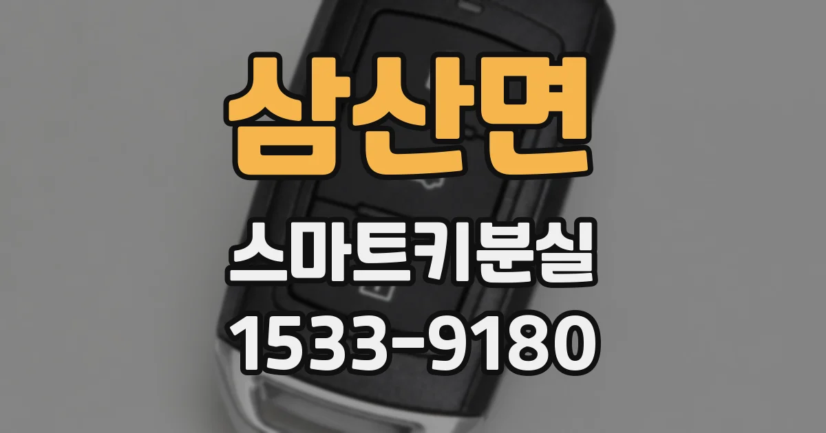 삼산면 스마트키분실