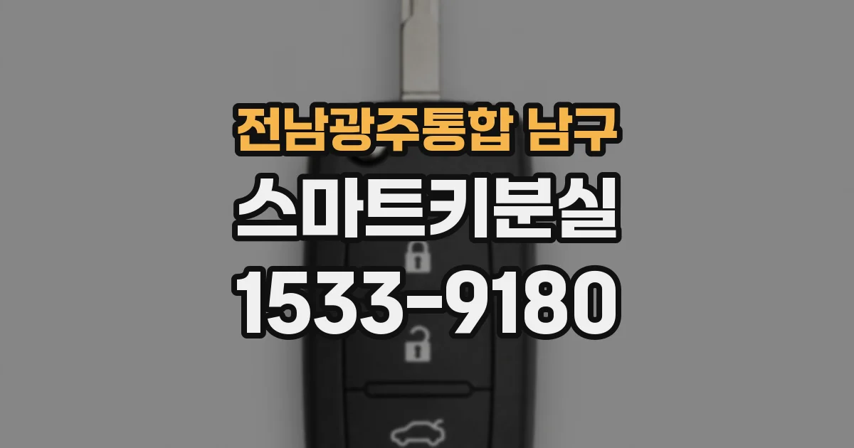 전남광주통합 남구 스마트키분실
