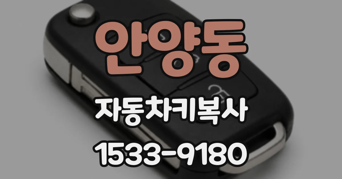 안양동 자동차키복사