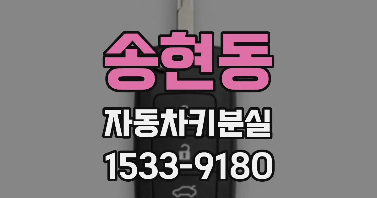 송현동 자동차키분실