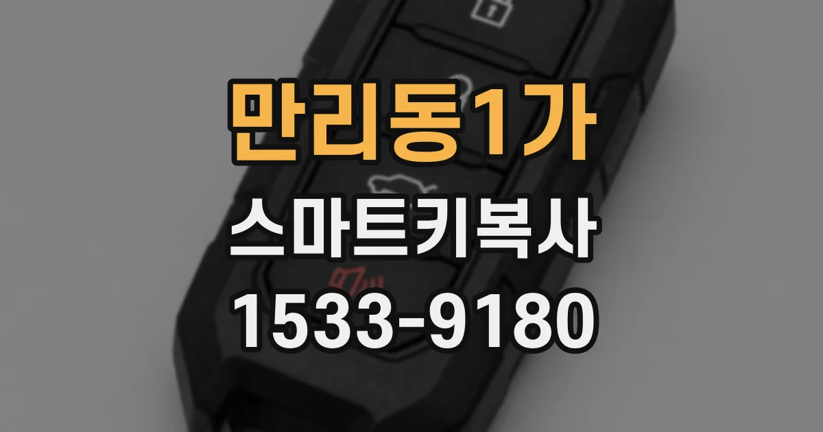 만리동1가 스마트키복사