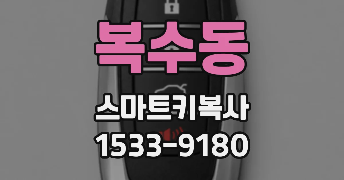 복수동 스마트키복사