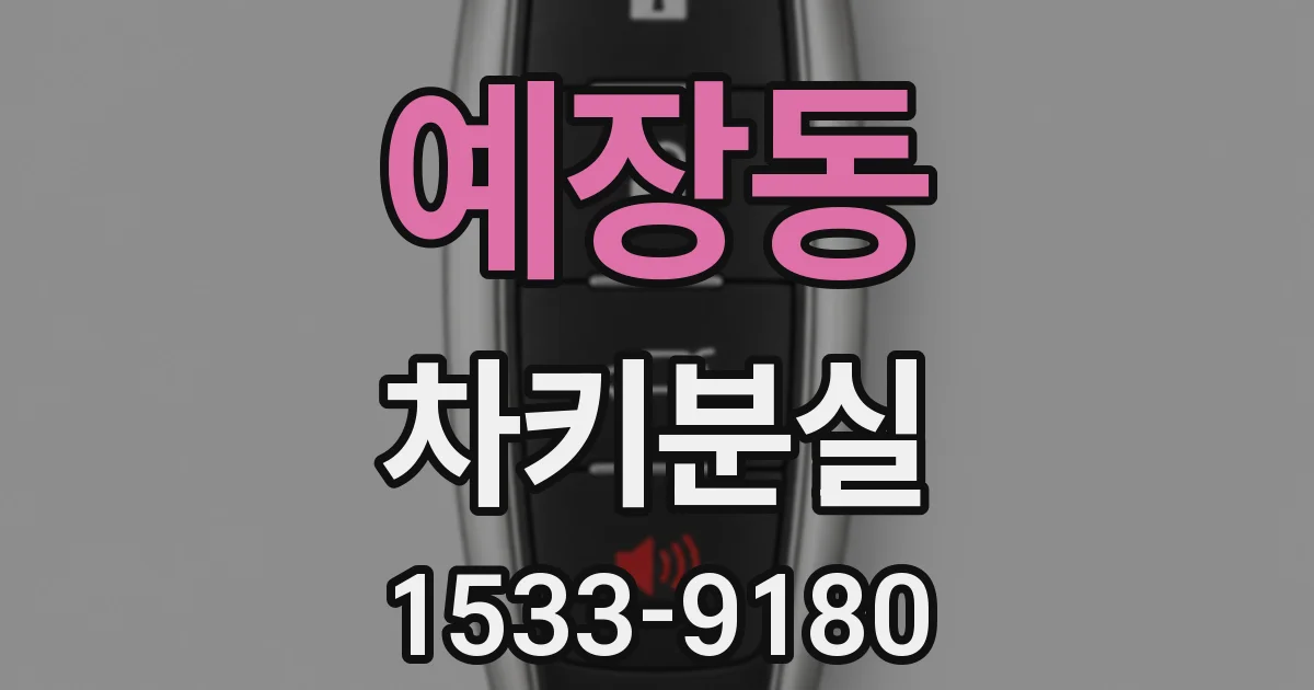 예장동 차키분실