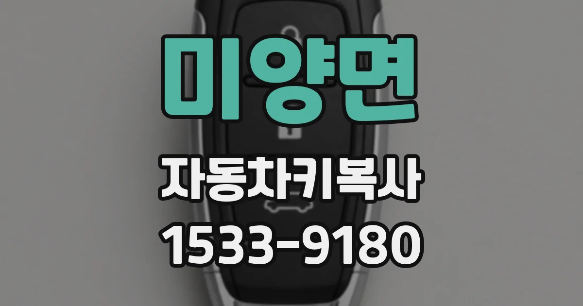 미양면 자동차키복사
