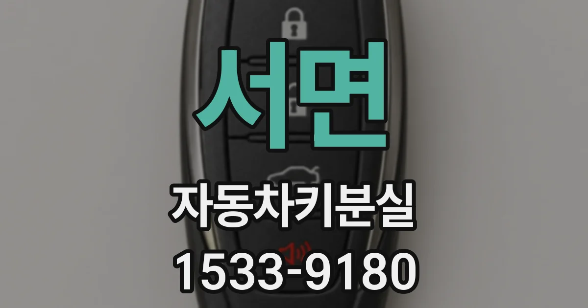서면 자동차키분실