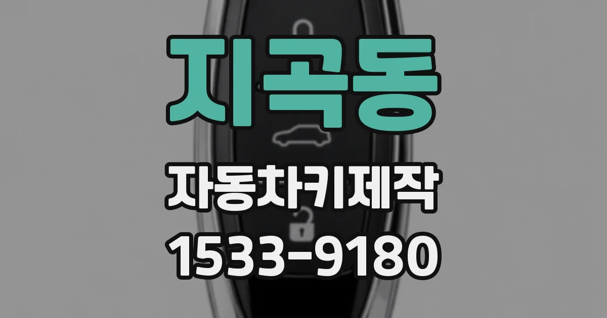 지곡동 자동차키제작