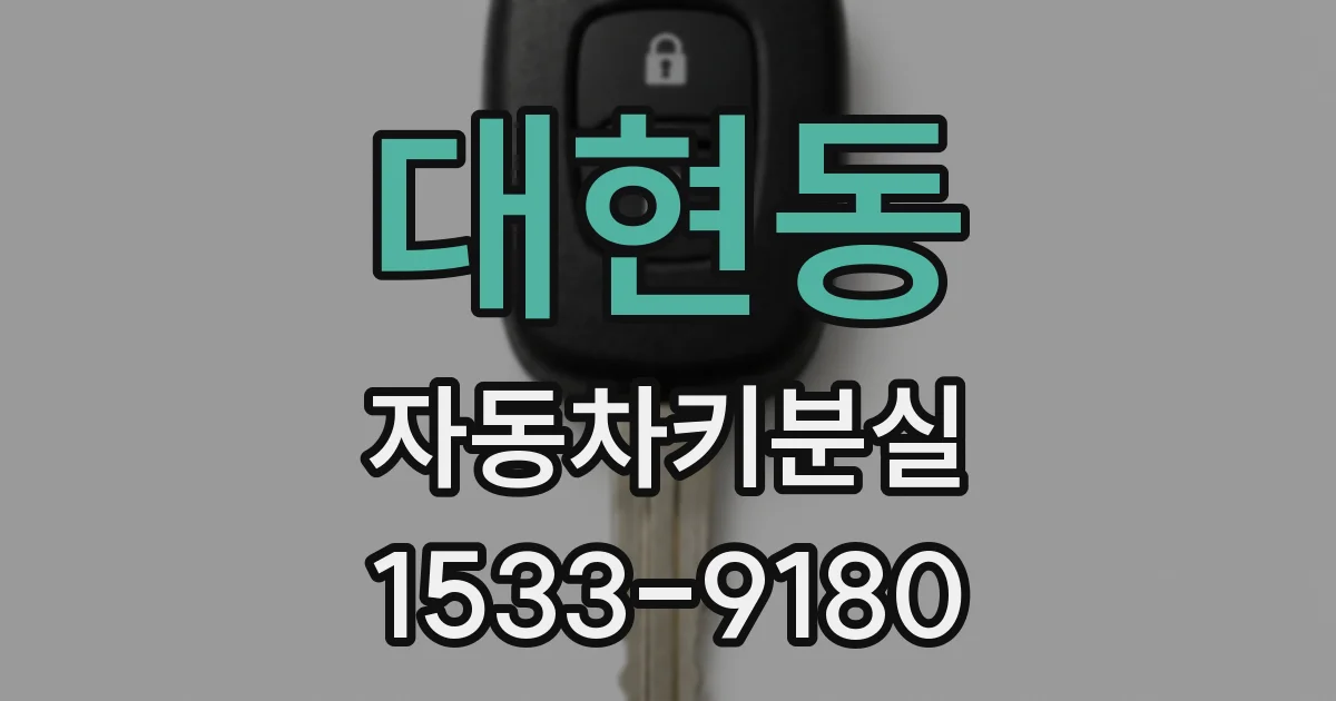 대현동 자동차키분실