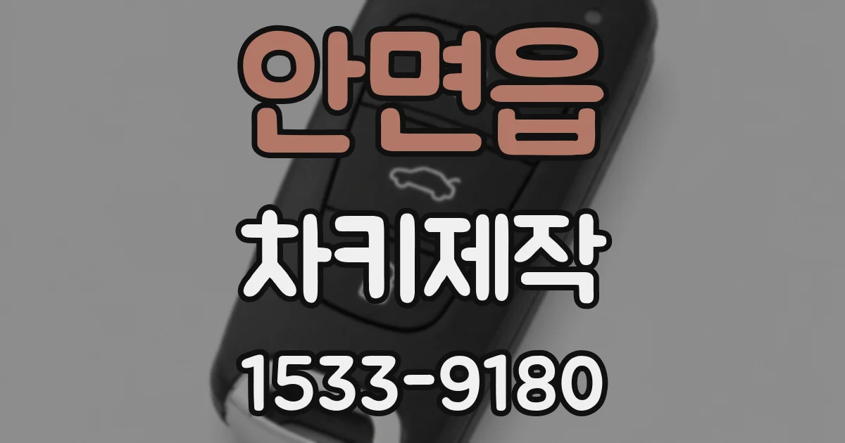 안면읍 차키제작