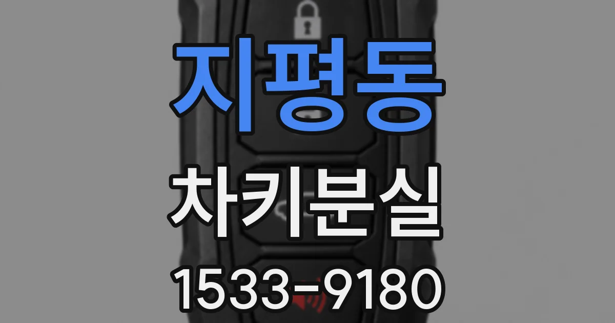 지평동 차키분실