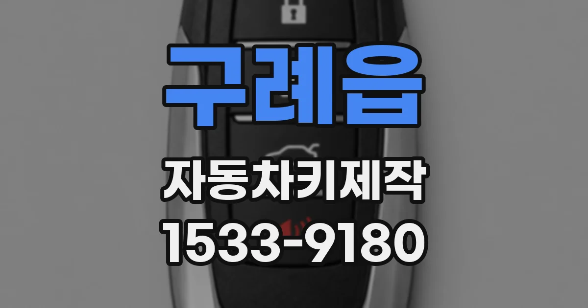 구례읍 자동차키제작
