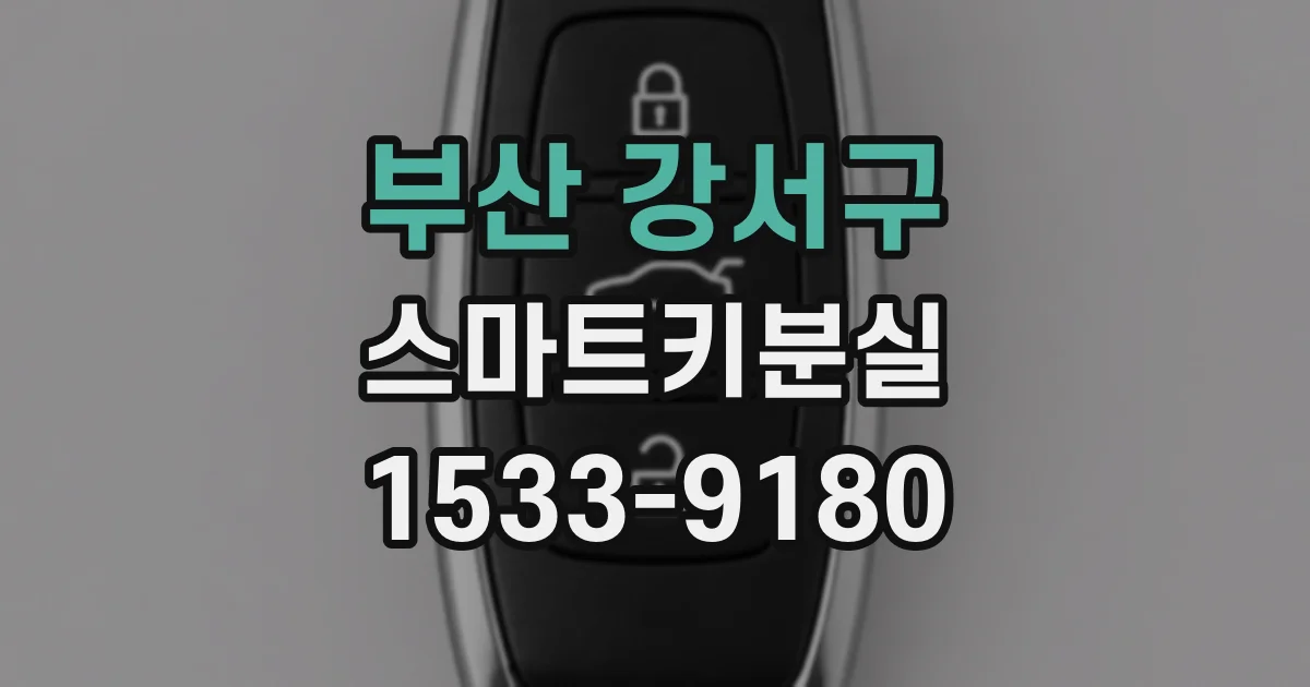 부산 강서구 스마트키분실