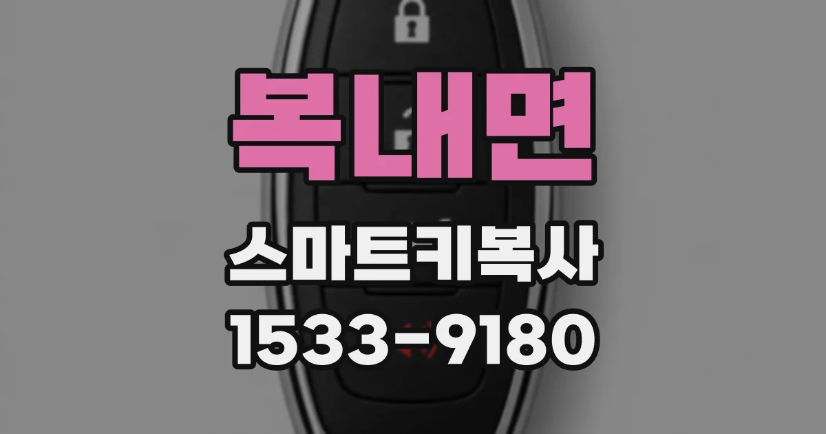 복내면 스마트키복사